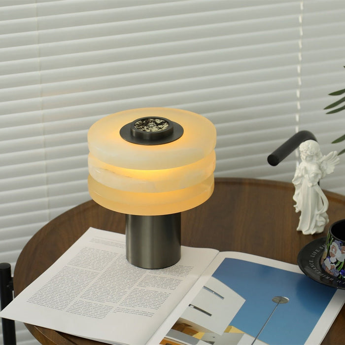 Tiered Obelisk Alabaster Table Lamp Vakkerlight