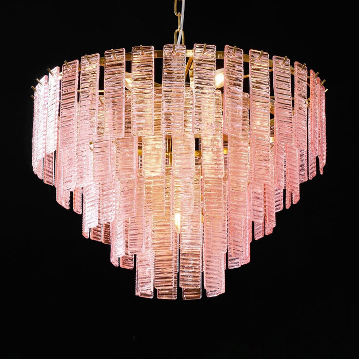 Opalora Pink Glass Chandelier Vakkerlight