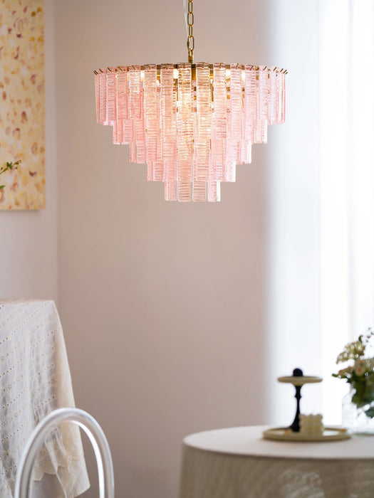 Opalora Pink Glass Chandelier Vakkerlight