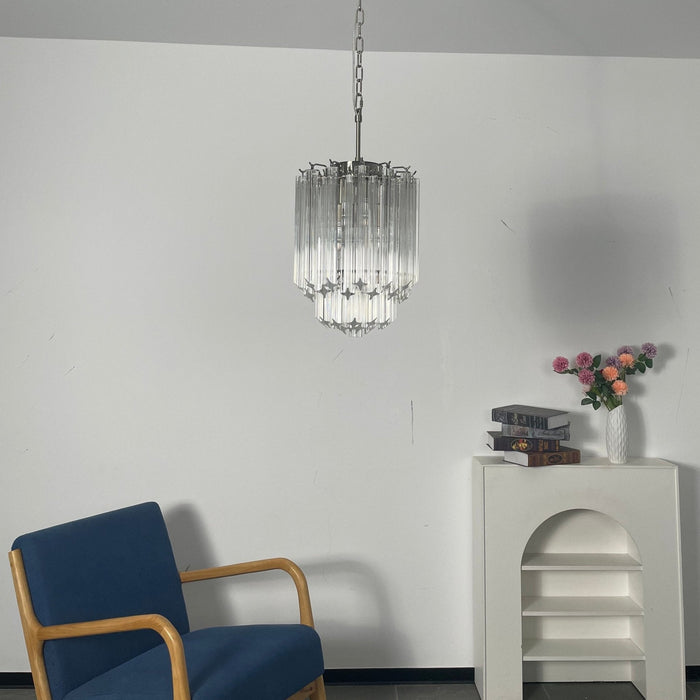 Transparant Glass Prism Chandelier Vakkerlight