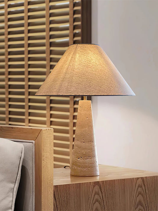 Travertine Column Table Lamp Vakkerlight