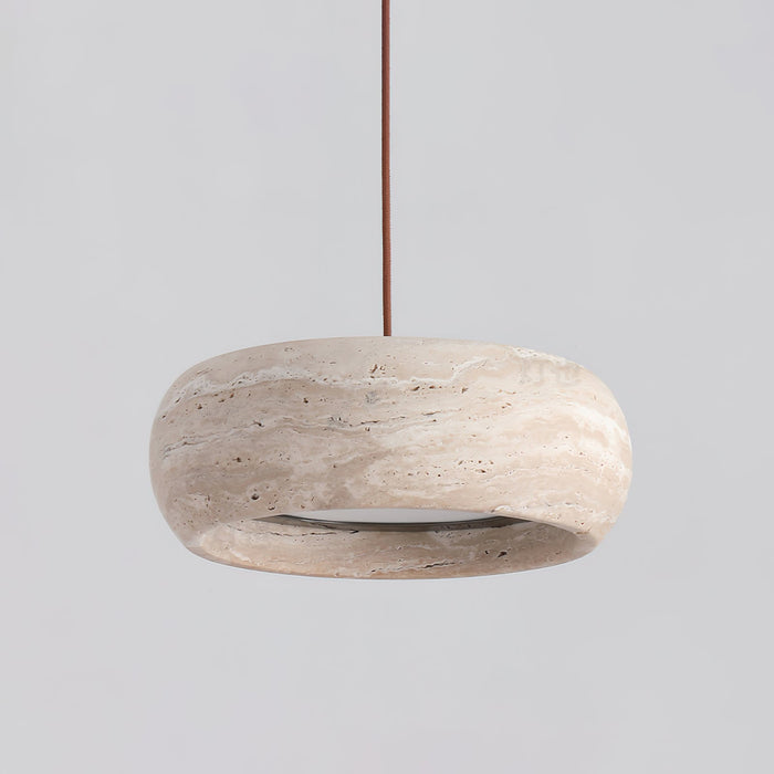 Travertine Drum Pendant Lamp