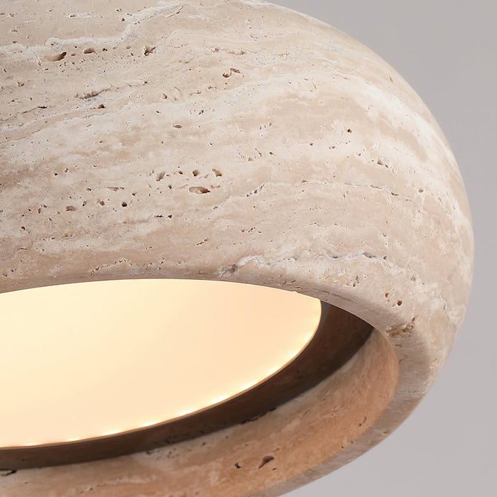 Travertine Drum Pendant Lamp