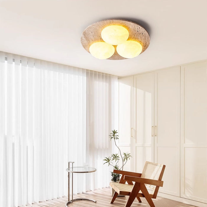 Trio Travertine Ceiling Light Vakkerlight