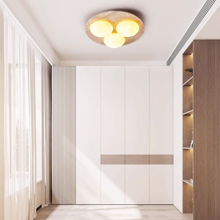 Trio Travertine Ceiling Light Vakkerlight