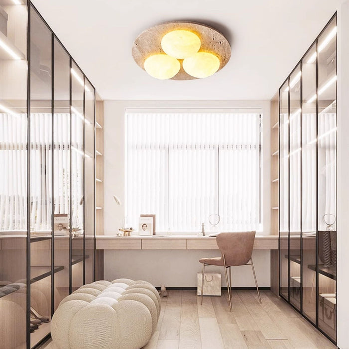Trio Travertine Ceiling Light Vakkerlight