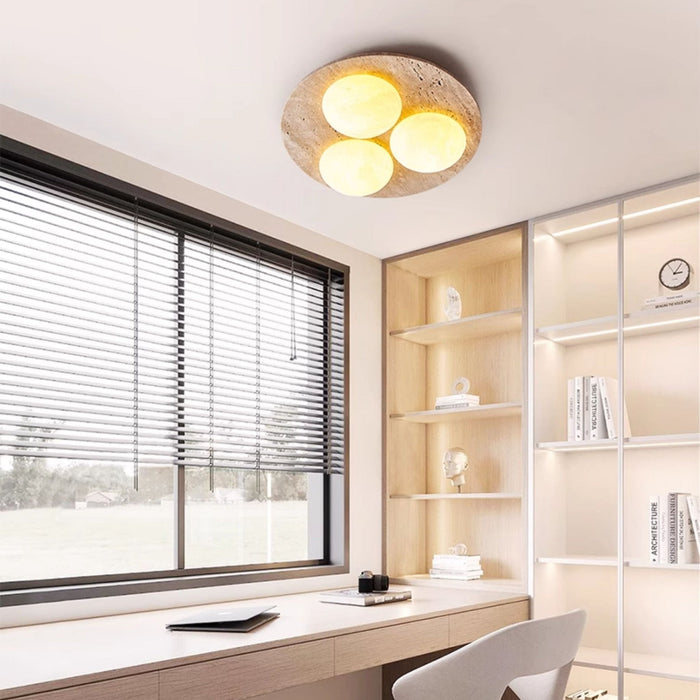 Trio Travertine Ceiling Light Vakkerlight