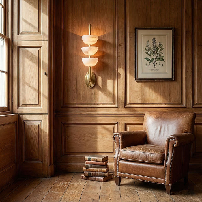 Triple Alabaster Wall Sconce Vakkerlight