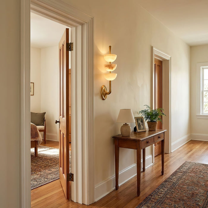 Triple Alabaster Wall Sconce Vakkerlight