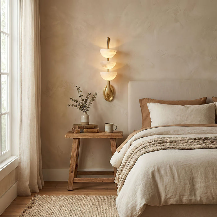 Triple Alabaster Wall Sconce Vakkerlight