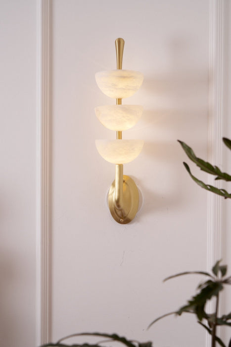 Triple Alabaster Wall Sconce Vakkerlight