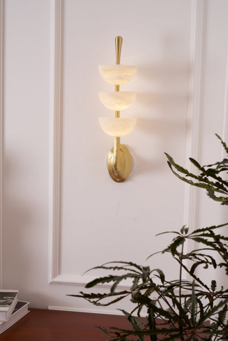 Triple Alabaster Wall Sconce Vakkerlight