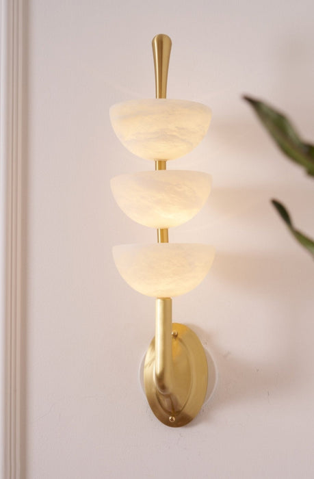 Triple Alabaster Wall Sconce Vakkerlight