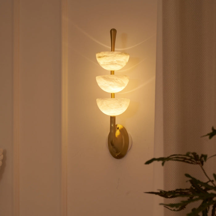 Triple Alabaster Wall Sconce Vakkerlight