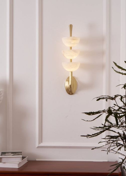 Triple Alabaster Wall Sconce Vakkerlight
