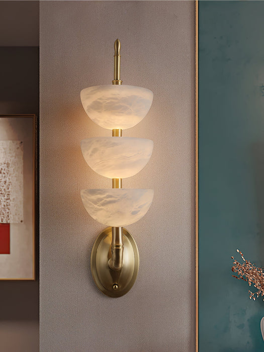 Triple Alabaster Wall Sconce Vakkerlight