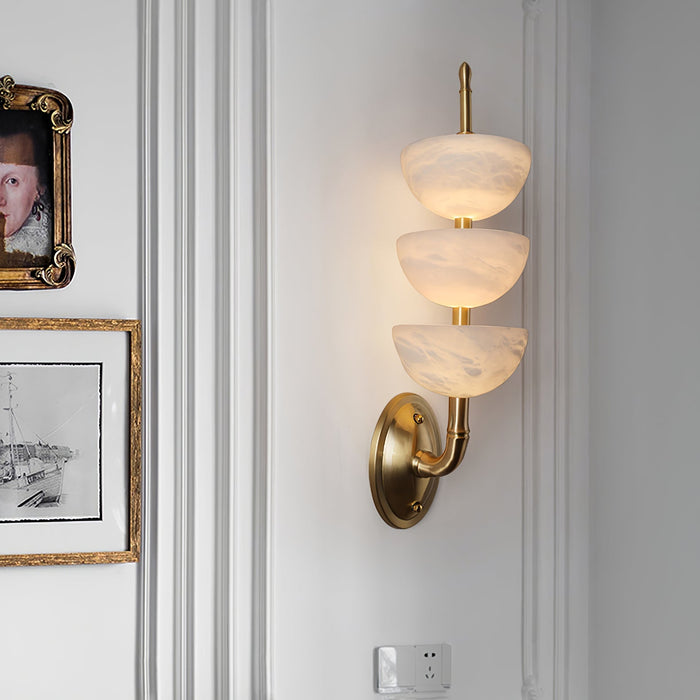 Triple Alabaster Wall Sconce Vakkerlight