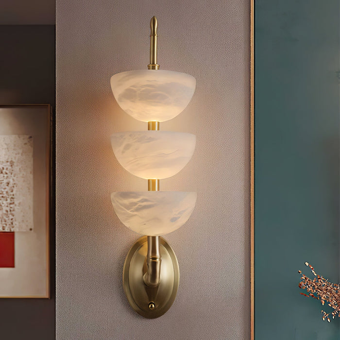 Triple Alabaster Wall Sconce Vakkerlight