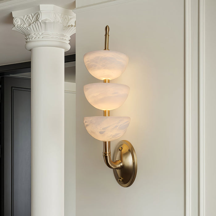 Triple Alabaster Wall Sconce Vakkerlight