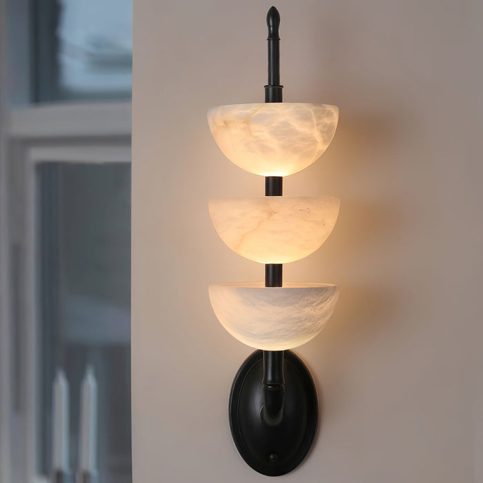 Triple Alabaster Wall Sconce Vakkerlight