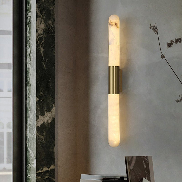 Velin Alabaster Tube Wall Sconce Vakkerlight