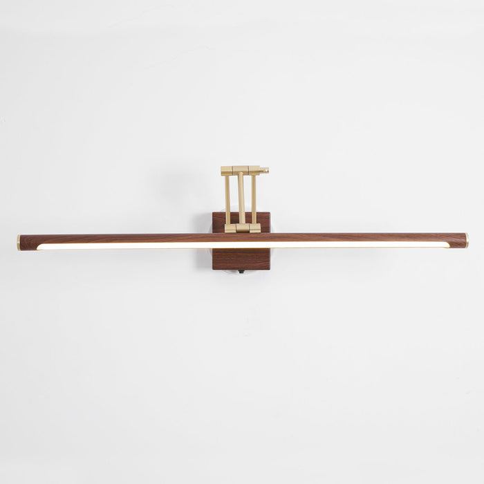Walnut Color Linear Adjustable Wall Light Vakkerlight