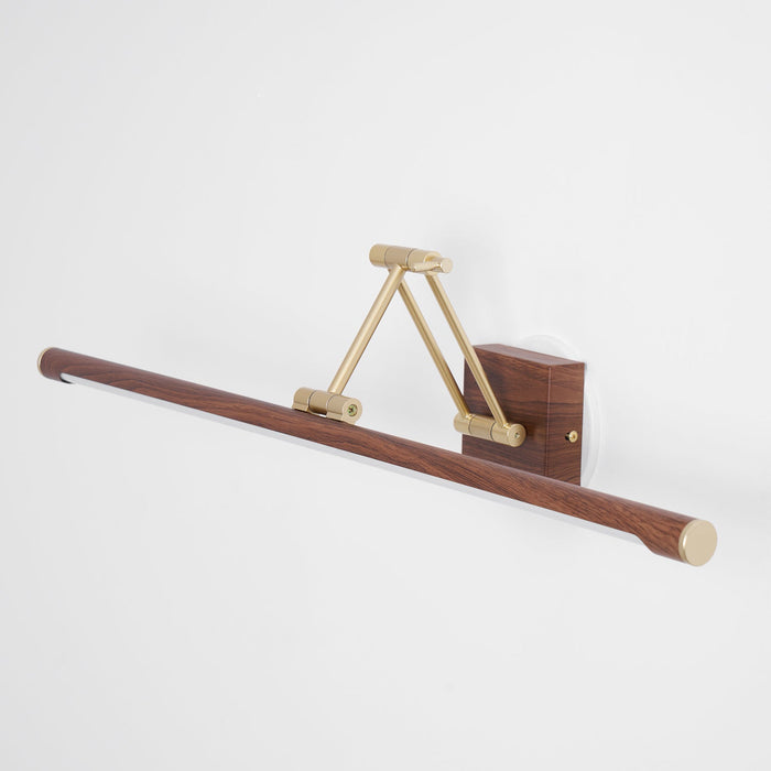 Walnut Color Linear Adjustable Wall Light Vakkerlight