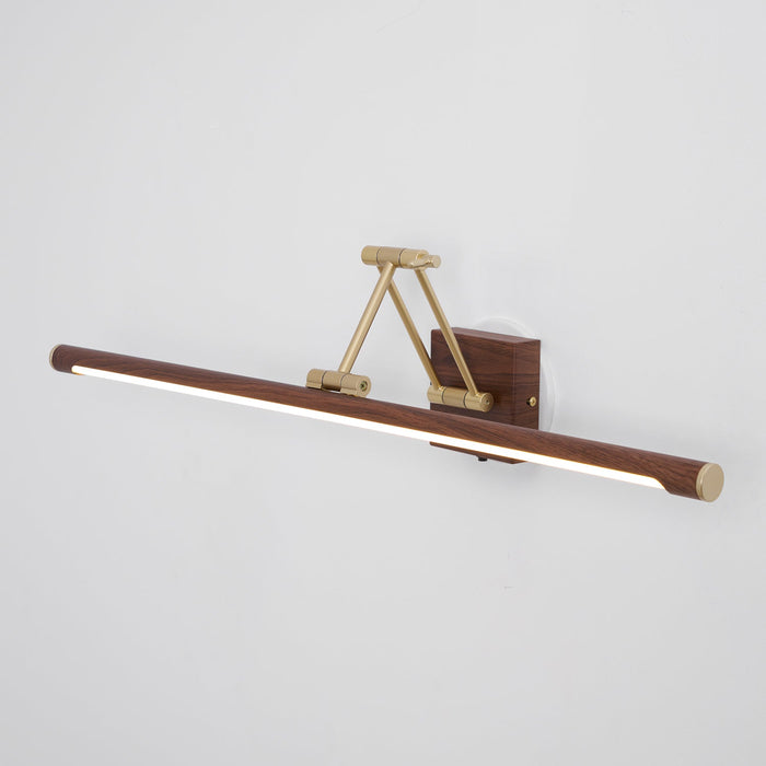 Walnut Color Linear Adjustable Wall Light Vakkerlight