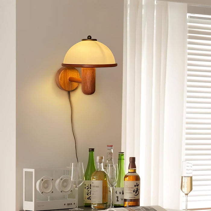 Mushroom Wood Wall Lamp Vakkerlight