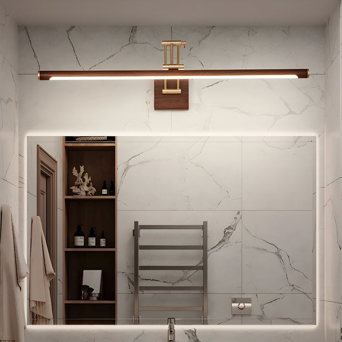 Walnut Color Linear Adjustable Wall Light Vakkerlight
