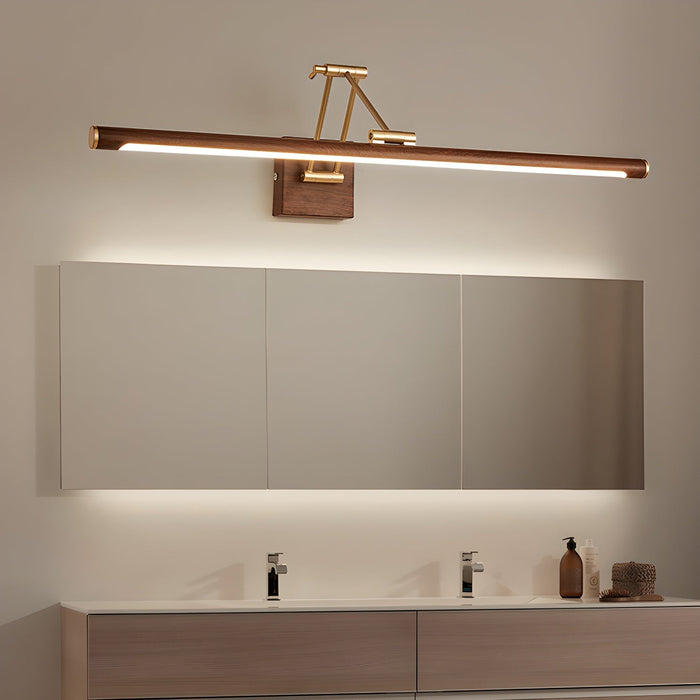Walnut Color Linear Adjustable Wall Light Vakkerlight