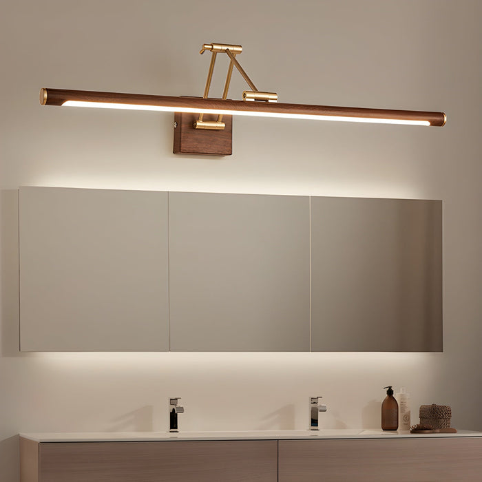 Walnut Color Linear Adjustable Wall Light Vakkerlight