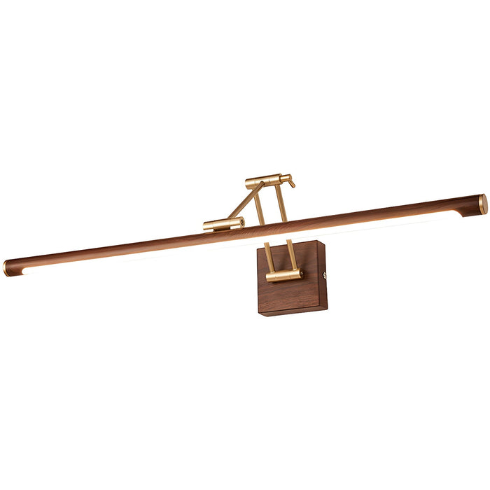 Walnut Color Linear Adjustable Wall Light Vakkerlight