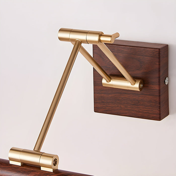 Walnut Color Linear Adjustable Wall Light Vakkerlight