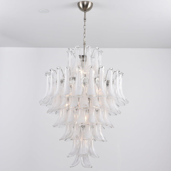 White Cloud Glass Petals Chandelier Vakkerlight