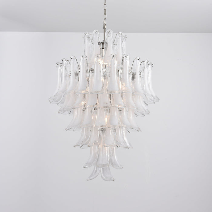White Cloud Glass Petals Chandelier Vakkerlight