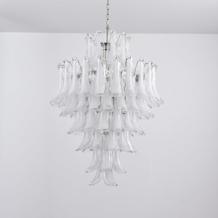White Cloud Glass Petals Chandelier Vakkerlight