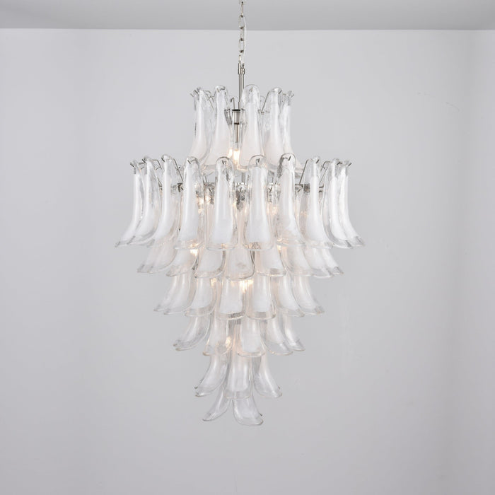 White Cloud Glass Petals Chandelier Vakkerlight