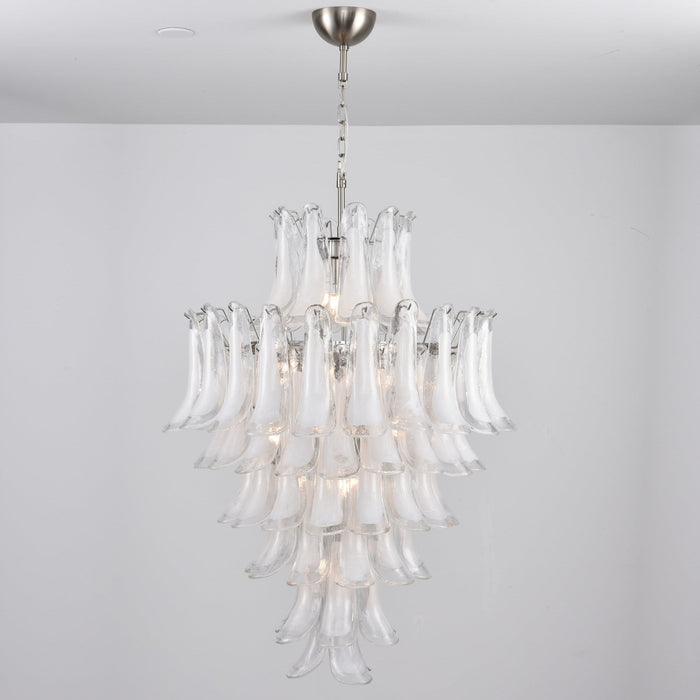 White Cloud Glass Petals Chandelier Vakkerlight