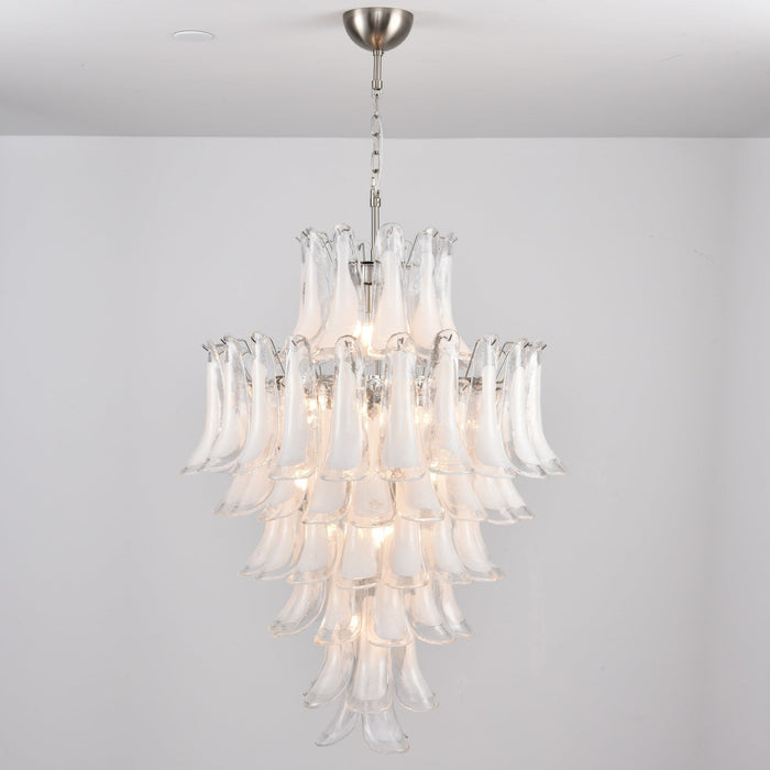 White Cloud Glass Petals Chandelier Vakkerlight