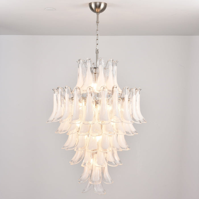 White Cloud Glass Petals Chandelier Vakkerlight