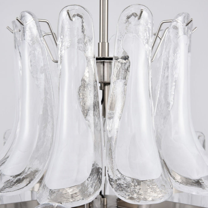 White Cloud Glass Petals Chandelier Vakkerlight