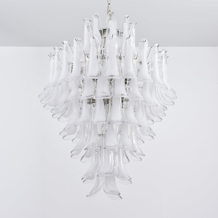 White Cloud Glass Petals Chandelier Vakkerlight
