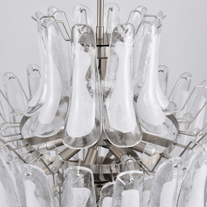 White Cloud Glass Petals Chandelier Vakkerlight