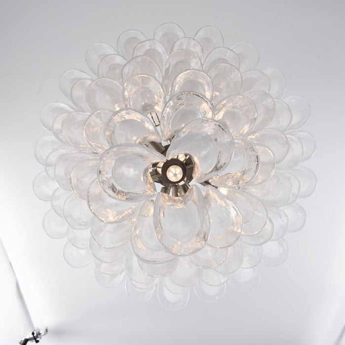White Cloud Glass Petals Chandelier Vakkerlight