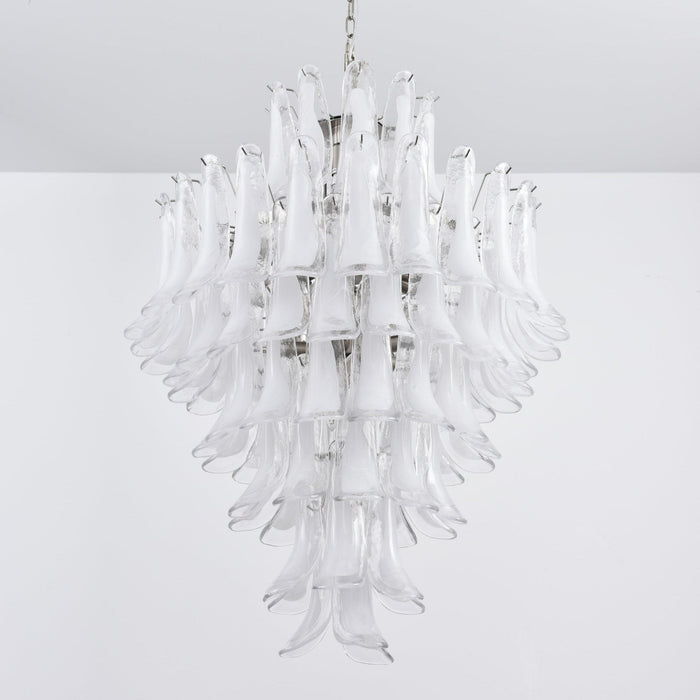 White Cloud Glass Petals Chandelier Vakkerlight