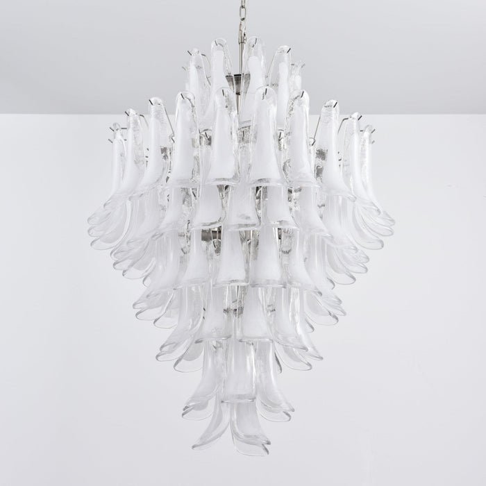 White Cloud Glass Petals Chandelier Vakkerlight