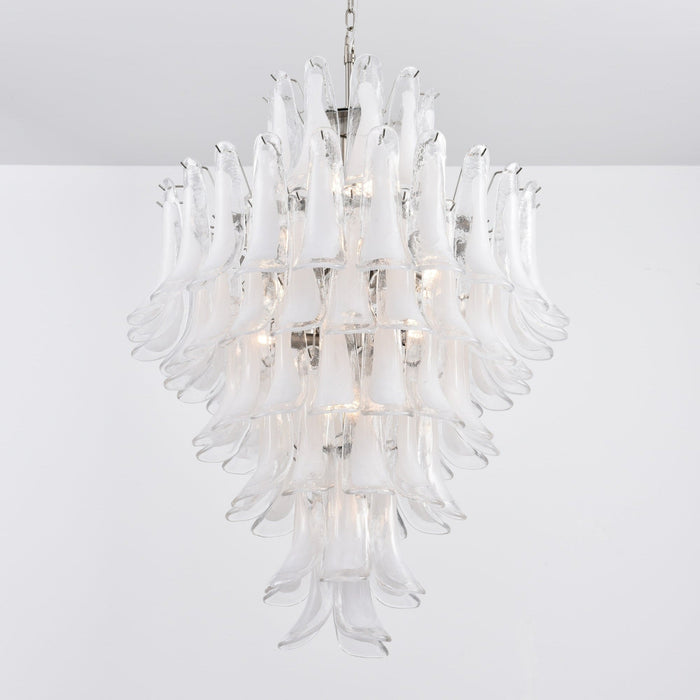 White Cloud Glass Petals Chandelier Vakkerlight