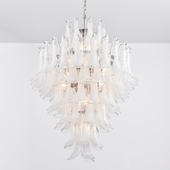 White Cloud Glass Petals Chandelier Vakkerlight