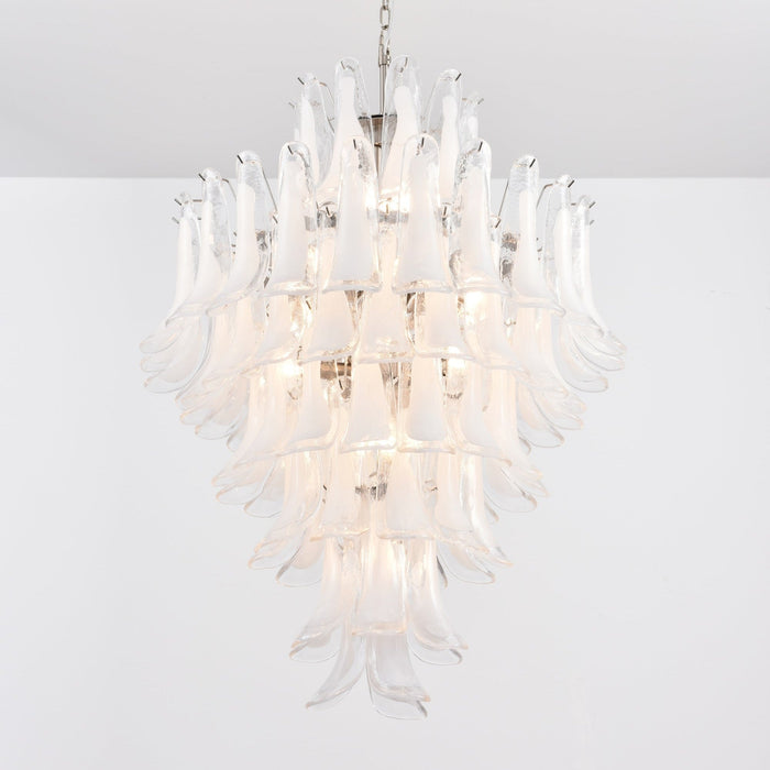 White Cloud Glass Petals Chandelier Vakkerlight